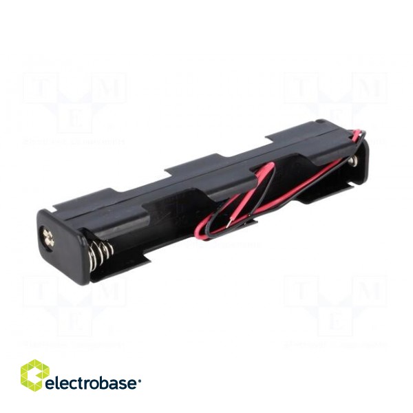 Holder | Leads: cables | Size: AA,R6 | Batt.no: 4 | Colour: black | 150mm image 6