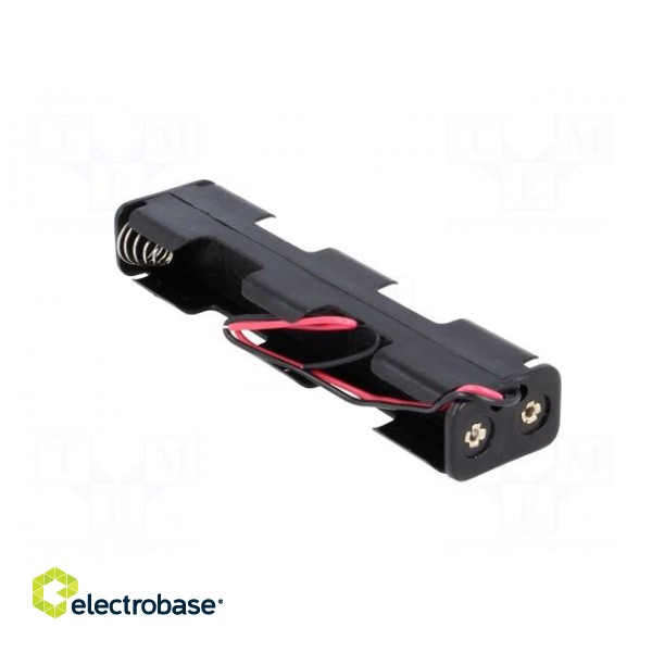 Holder | Leads: cables | Size: AA,R6 | Batt.no: 4 | Colour: black | 150mm image 8