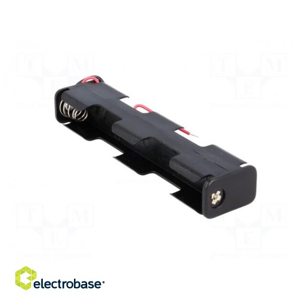 Holder | Leads: cables | Size: AA,R6 | Batt.no: 4 | Colour: black | 150mm paveikslėlis 4