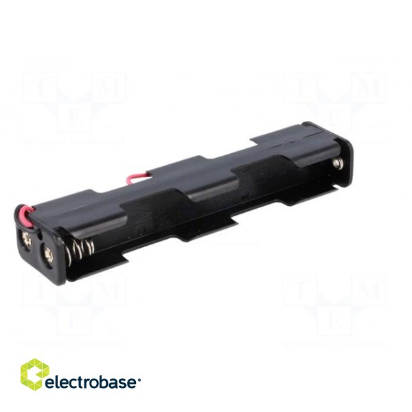 Holder | Leads: cables | Size: AA,R6 | Batt.no: 4 | Colour: black | 150mm image 2