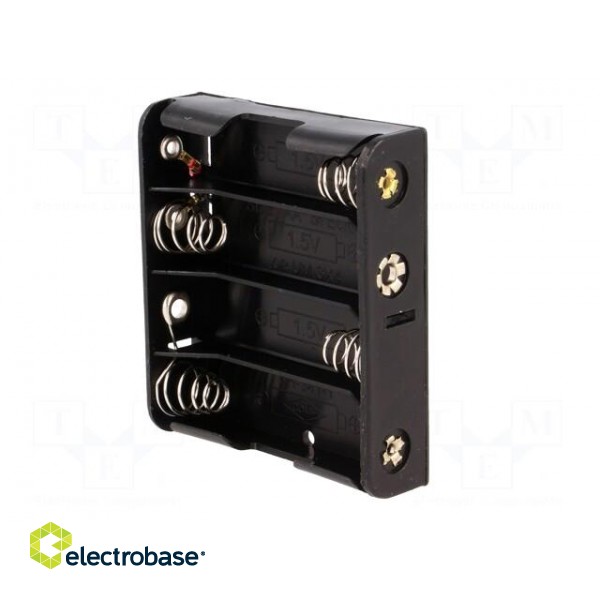 Holder | Leads: cables | Size: AA,R6 | Batt.no: 4 | Colour: black | 150mm image 4