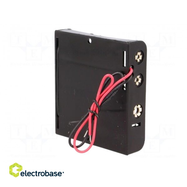 Holder | Leads: cables | Size: AA,R6 | Batt.no: 4 | Colour: black | 150mm image 8