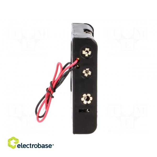 Holder | Leads: cables | Size: AA,R6 | Batt.no: 4 | Colour: black | 150mm image 9