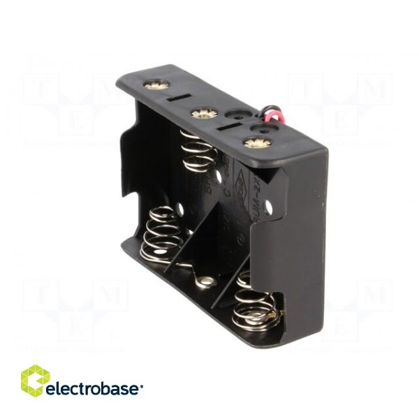 Holder | C,R14 | Batt.no: 3 | cables | black | 150mm image 4