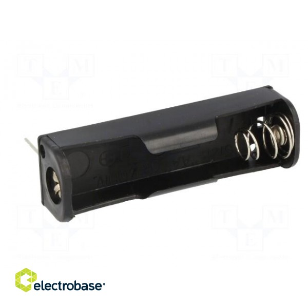 Holder | Leads: for PCB | Size: AA,R6 | Batt.no: 1 | Colour: black | 51mm image 9