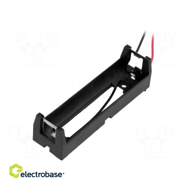 Holder | Leads: cables | Size: MR18650 | Batt.no: 1 | Colour: black image 1