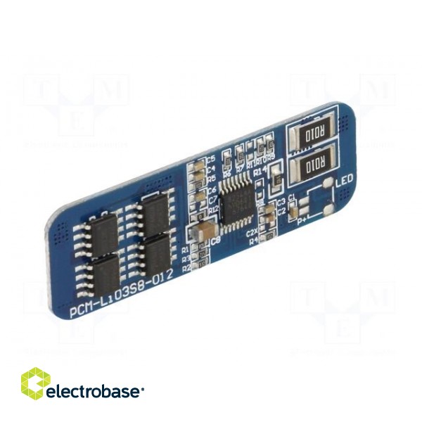 PCB protection | Li-Ion | 50x16x4mm | 7A | 11.1VDC paveikslėlis 2