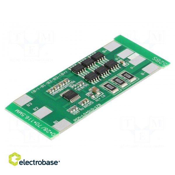 PCB protection | Li-Ion | 60x28x3.5mm | 10A | 14.8VDC image 1