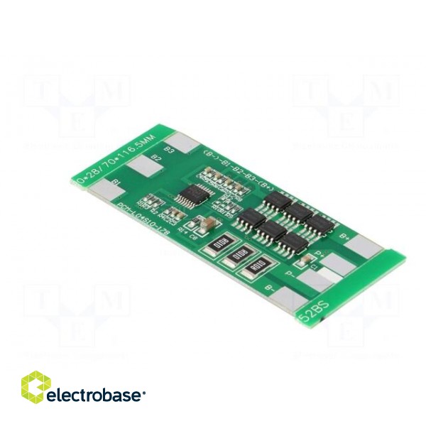 PCB protection | Li-Ion | 60x28x3.5mm | 10A | 14.8VDC paveikslėlis 4