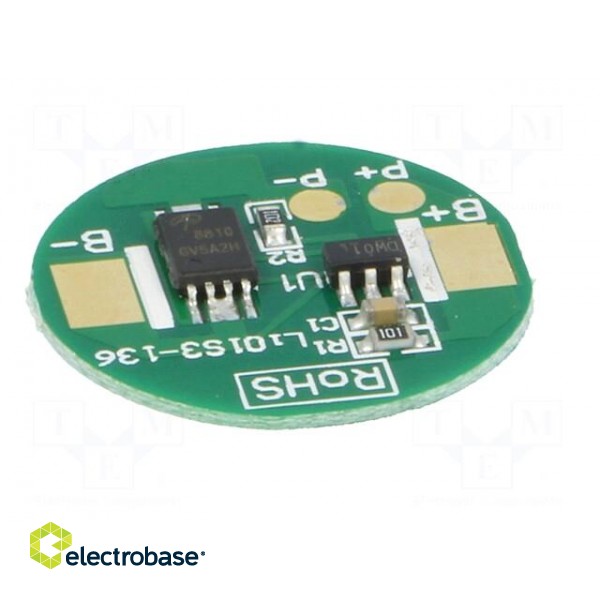 PCB protection | Li-Ion | Ø18.5mm | 2.5A | 3.6VDC фото 5