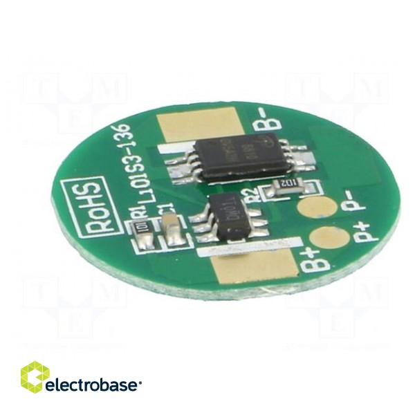 PCB protection | Li-Ion | Ø18.5mm | 2.5A | 3.6VDC фото 7