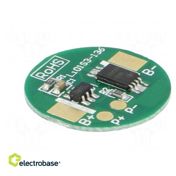 PCB protection | Li-Ion | Ø18.5mm | 2.5A | 3.6VDC image 8