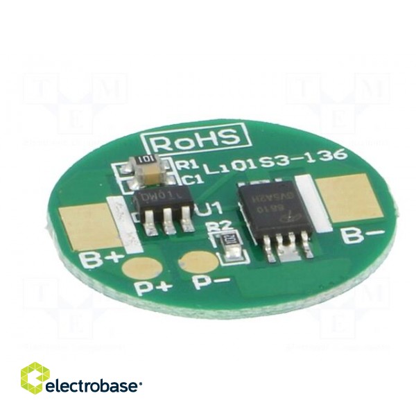 PCB protection | Li-Ion | Ø18.5mm | 2.5A | 3.6VDC фото 9