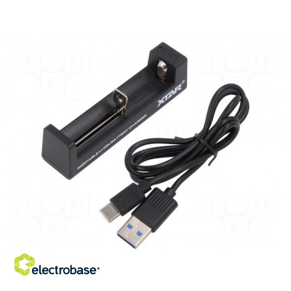 Charger: for rechargeable batteries | Li-Ion | 0.5A