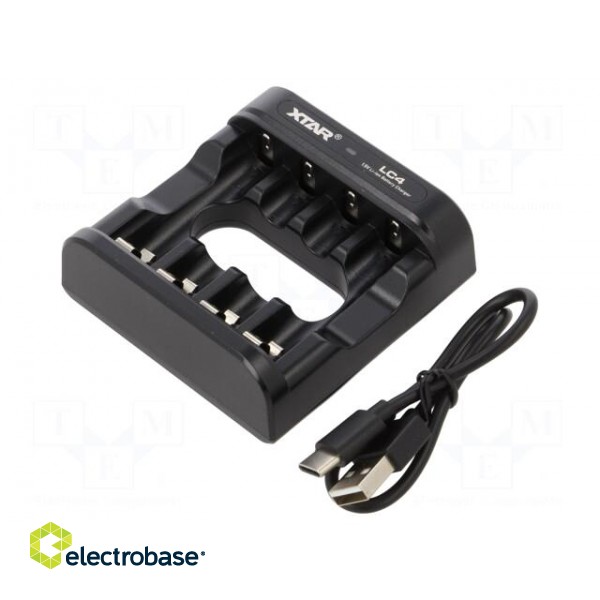 Charger: for rechargeable batteries | Li-Ion | 1.5V | 5VDC