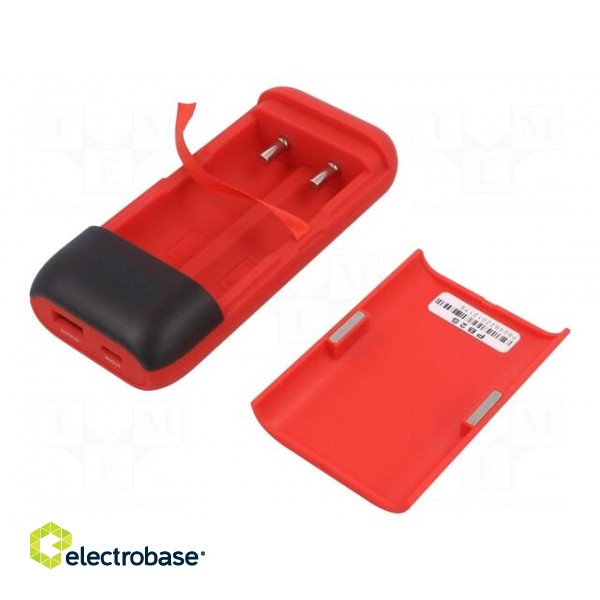 Charger: for rechargeable batteries | Li-Ion | 3.6/3.7V | 5VDC image 2