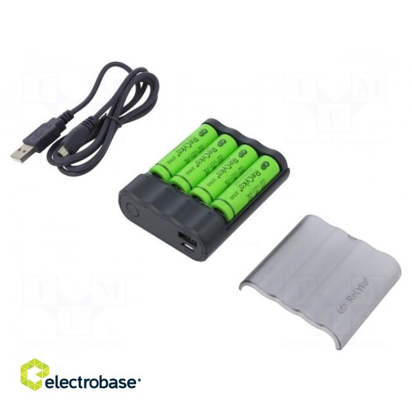 Charger: for rechargeable batteries | Ni-MH | Size: AA,AAA image 1