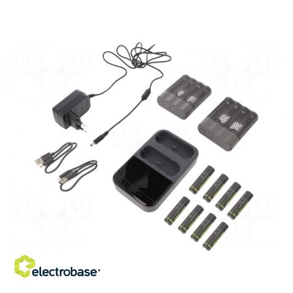 Charger: for rechargeable batteries | Ni-MH | Size: AA,AAA,R03,R6