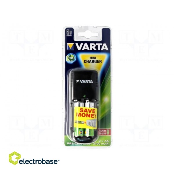 Charger: for rechargeable batteries | Ni-MH | Size: AA,AAA,R3,R6