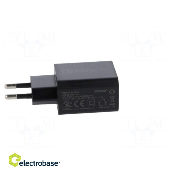 Charger: USB | Usup: 100÷240VAC | Out: USB | Plug: EU | 5/9/12V | 3A | 18W image 7