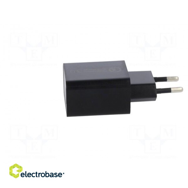 Charger: USB | Usup: 100÷240VAC | Out: USB | Plug: EU | 5/9/12V | 3A | 18W image 3