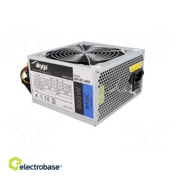 Power supply: computer | ATX | 400W | Features: fan 12cm paveikslėlis 2