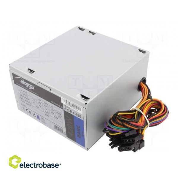 Power supply: computer | ATX | 420W | 3.3/5/12V | Features: fan 12cm image 1