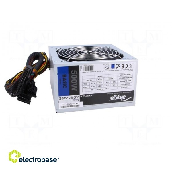 Power supply: computer | ATX | 500W | 3.3/5/12V | Features: fan 12cm image 9
