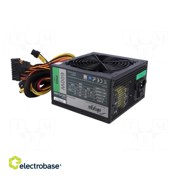 Power supply: computer | ATX | 600W | Features: fan 12cm image 2