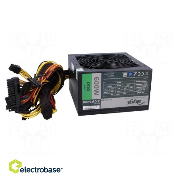 Power supply: computer | ATX | 600W | Features: fan 12cm image 9