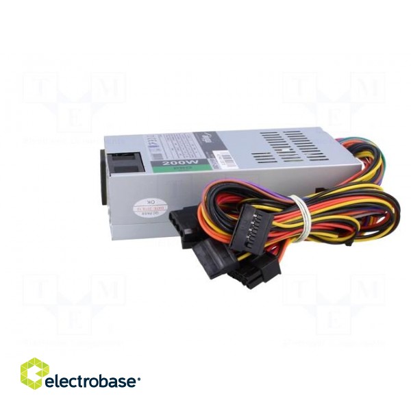 Power supply: computer | ITX | 200W | 3.3/5/12V | Features: fan 4cm image 3