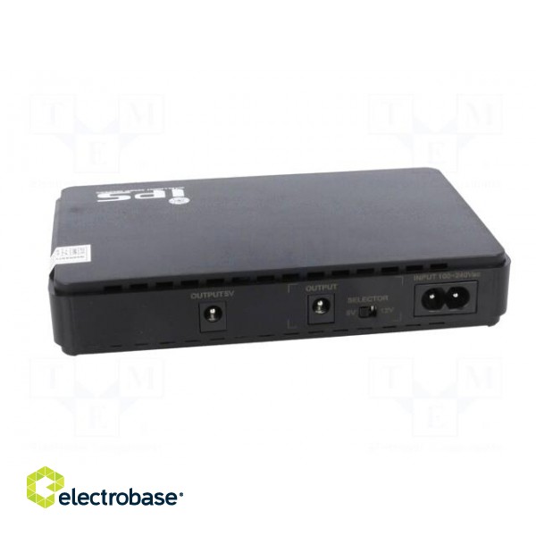 Power supply: router UPS | 160x105x28mm | 30W | No.of out.sockets: 2 фото 5