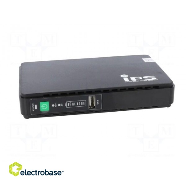 Power supply: router UPS | 160x105x28mm | 30W | No.of out.sockets: 2 фото 9