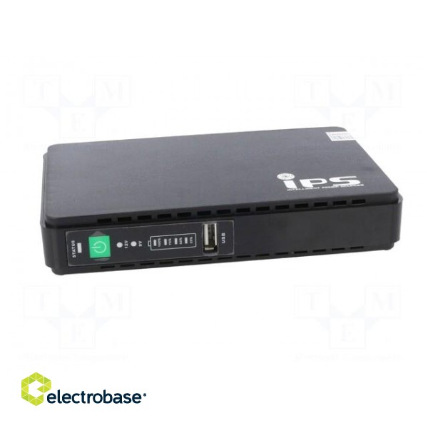 Power supply: router UPS | 160x105x28mm | 30W | No.of out.sockets: 3 фото 9