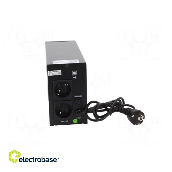 Power supply: UPS | 360W | 600VA | 90x320x142mm | No.of out.sockets: 3 image 5