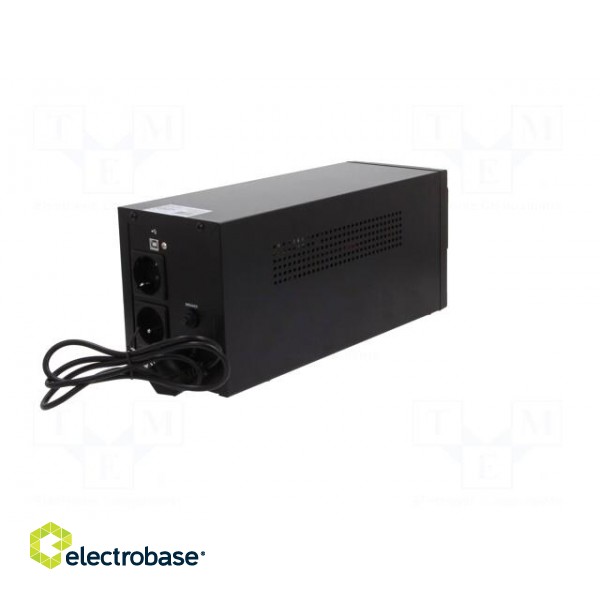 Power supply: UPS | 90x320x142mm | 600W | 1kVA | No.of out.sockets: 3 фото 6