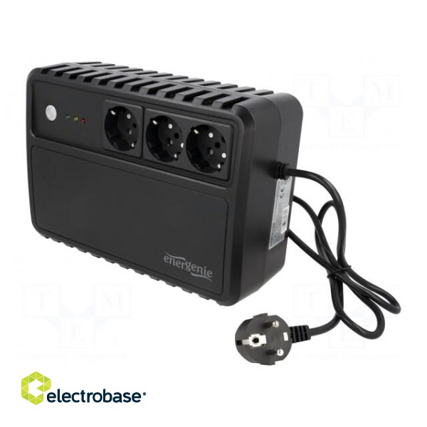 Power supply: UPS | with strip | 600W | 1kVA | Uin: 220V | 175x255x93mm