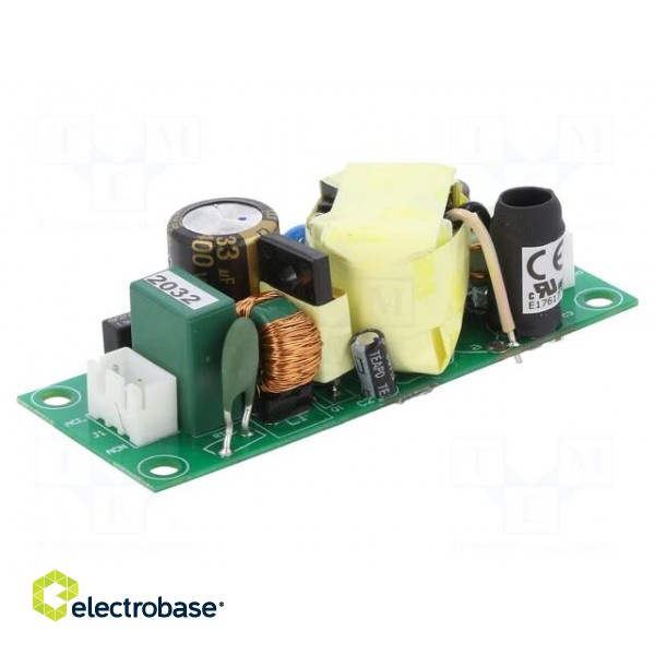 Power supply: switched-mode | open | 25W | 90÷264VAC | 15VDC | 1.67A image 1