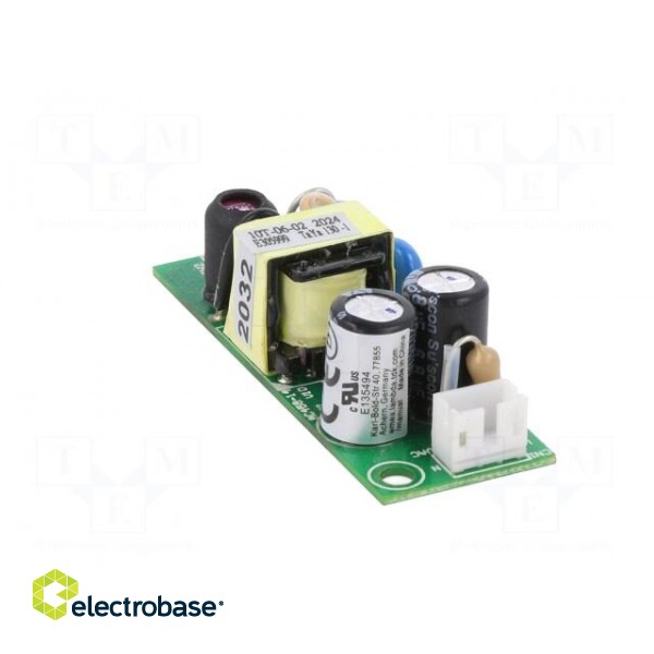 Power supply: switched-mode | open | 6W | 90÷264VAC | 5VDC | 1.2A | 78% image 5