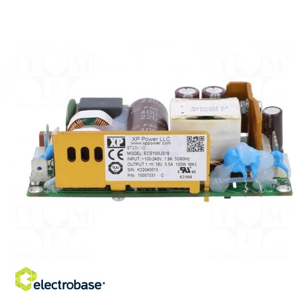 Power supply: switched-mode | open | 100W | 80÷264VAC | OUT: 1 | 18VDC image 3