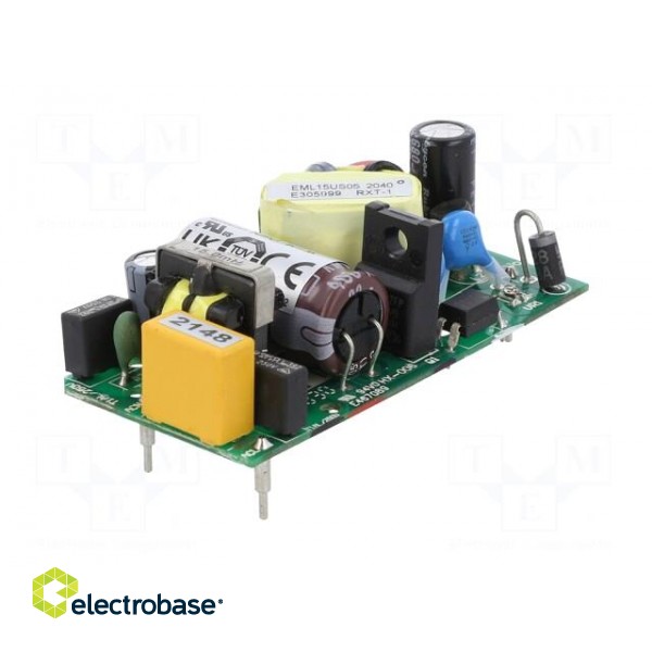 Power supply: switched-mode | 15W | 120÷370VDC | 85÷264VAC | OUT: 1 фото 2