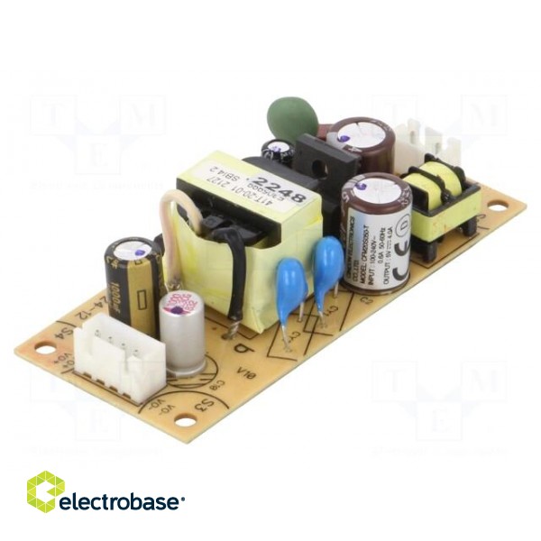 Power supply: switched-mode | open | 20W | 120÷370VDC | 90÷264VAC paveikslėlis 1
