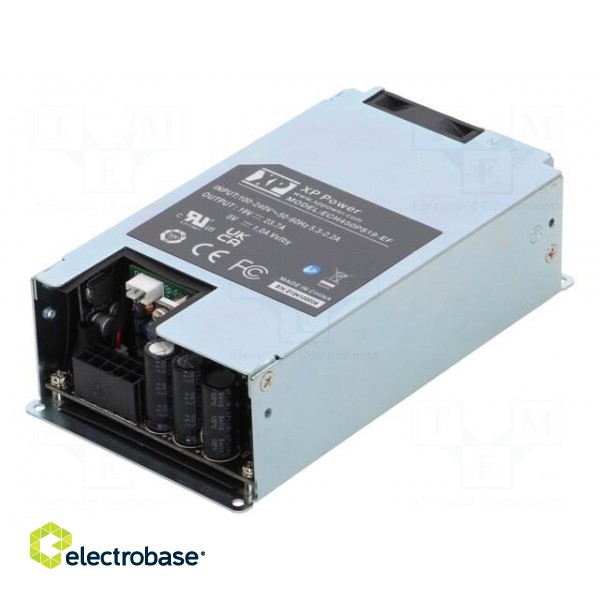 Power supply: switched-mode | open | 450W | 90÷264VAC | OUT: 2 | 19VDC image 1