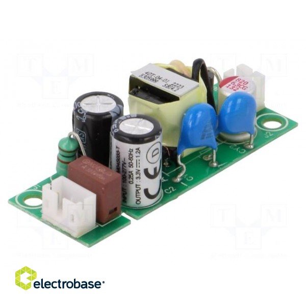 Power supply: switched-mode | open | 4W | 120÷431VDC | 85÷305VAC | 1.2A фото 1