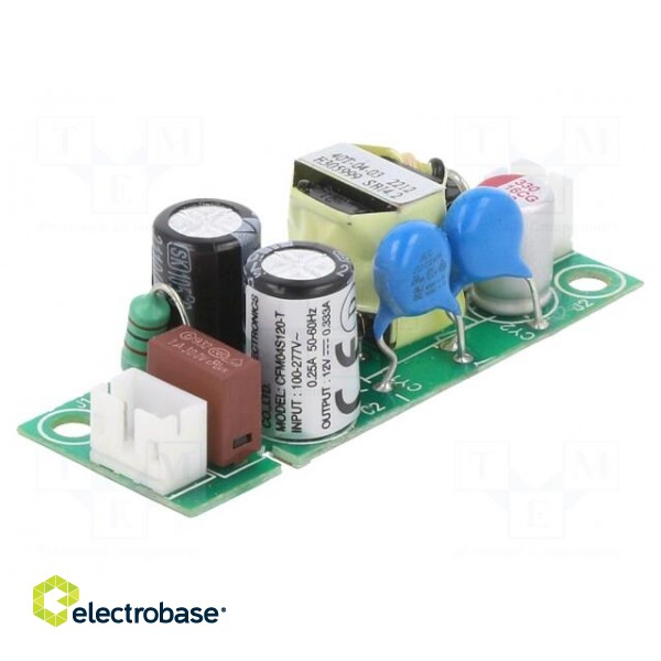 Power supply: switched-mode | open | 4W | 120÷431VDC | 85÷305VAC | 81% paveikslėlis 1