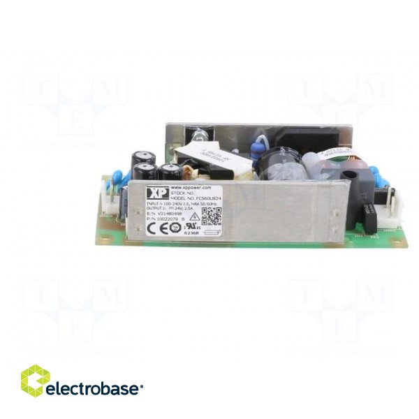 Power supply: switched-mode | open | 60W | 80÷264VAC | OUT: 1 | 24VDC image 3