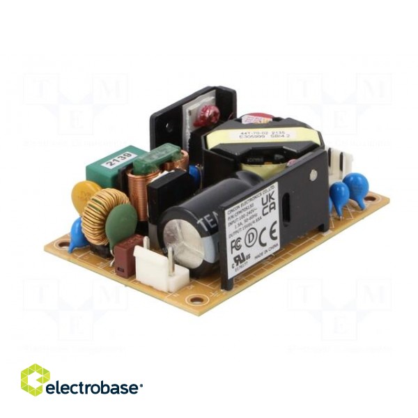 Power supply: switched-mode | open | 70W | 90÷264VAC | 15VDC | 4.65A image 2
