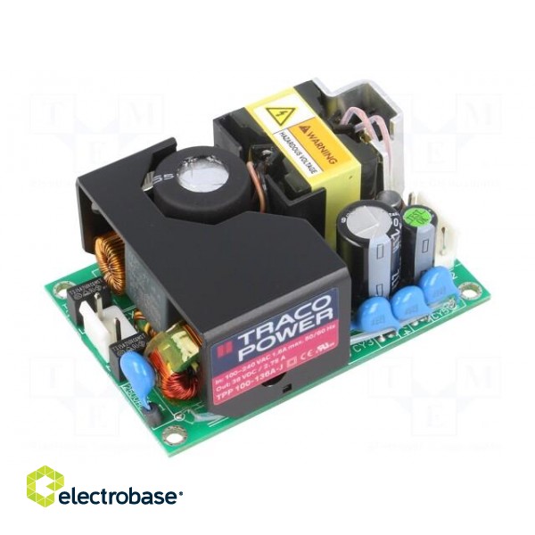 Power supply: switched-mode | open | 100W | 120÷370VDC | 85÷264VAC image 1