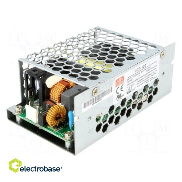Power supply: switched-mode | open | 120W | 113÷370VDC | 80÷264VAC