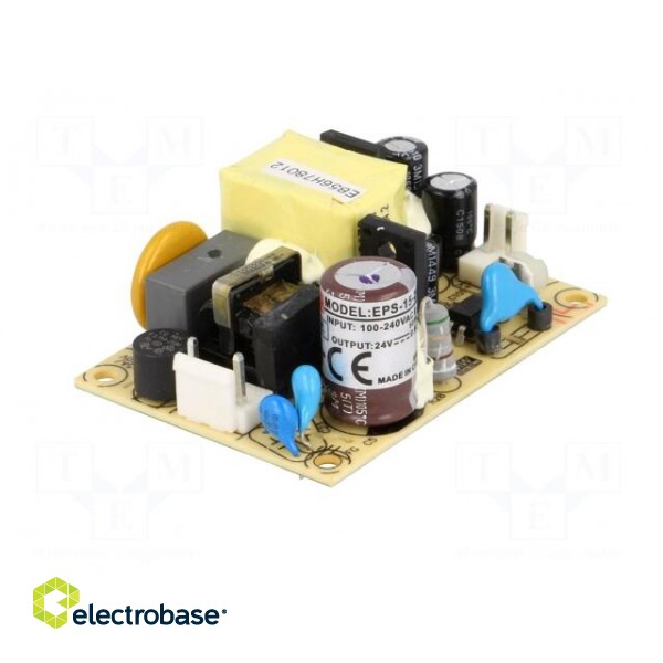 Power supply: switched-mode | open | 15W | 120÷370VDC | 85÷264VAC фото 2